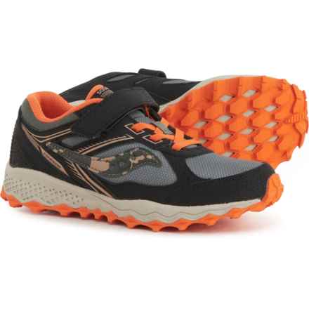 Saucony Boys Cohesion 14 A/C Trail Running Shoes in Black Camo