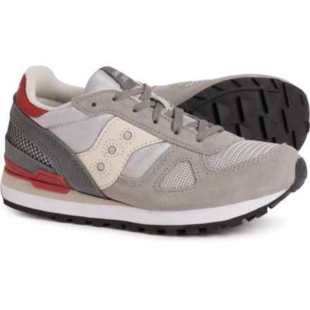 Saucony Boys Fashion Running Shoes - Leather in Grey/Red