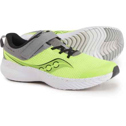 Saucony Boys Kinvara 14 A/C Running Shoes in Citron/Grey