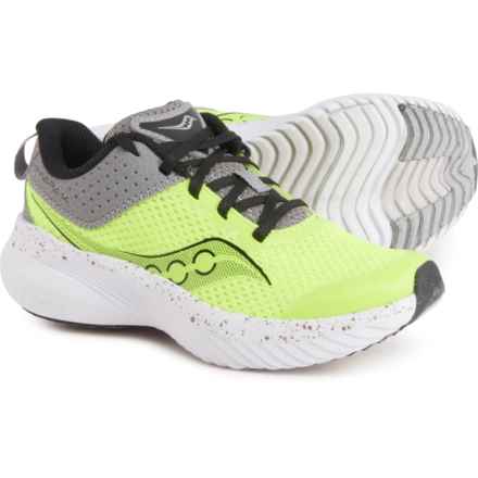 Saucony Boys Kinvara 14 LTT Running Shoes in Citron/Grey