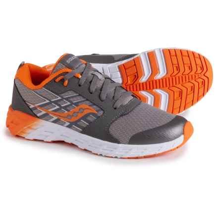 Saucony Boys Wind 2.0 LTT Running Shoes in Grey/Orange