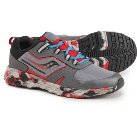 Saucony Boys Wind Shield LTT 2.0 Sneakers in Grey/Red