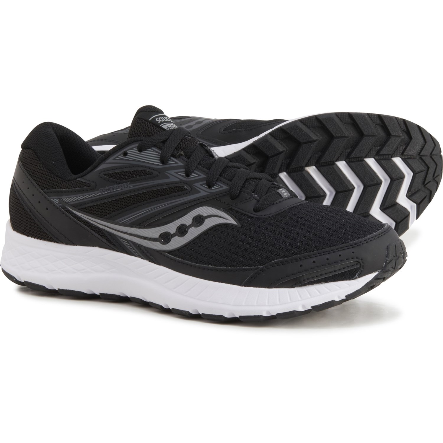 Saucony Mens Cohesion 13 Running Shoes Dark 