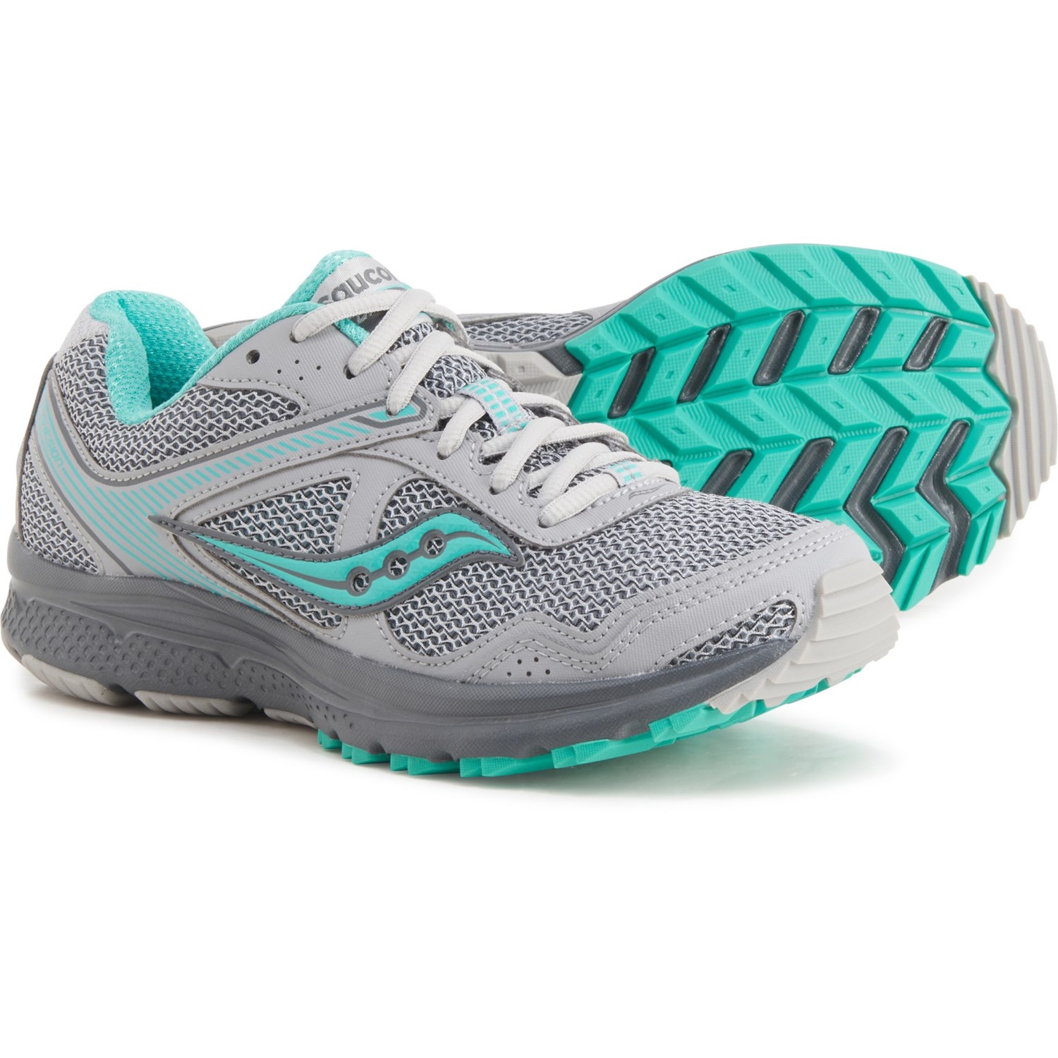 saucony grey running shoes