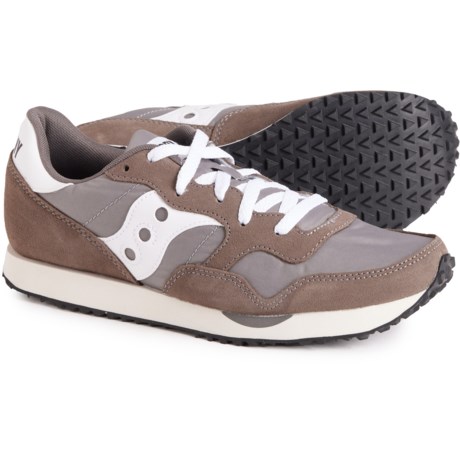 Saucony DXN Trainer Vintage Sneakers - Leather (For Men) in Gray/White
