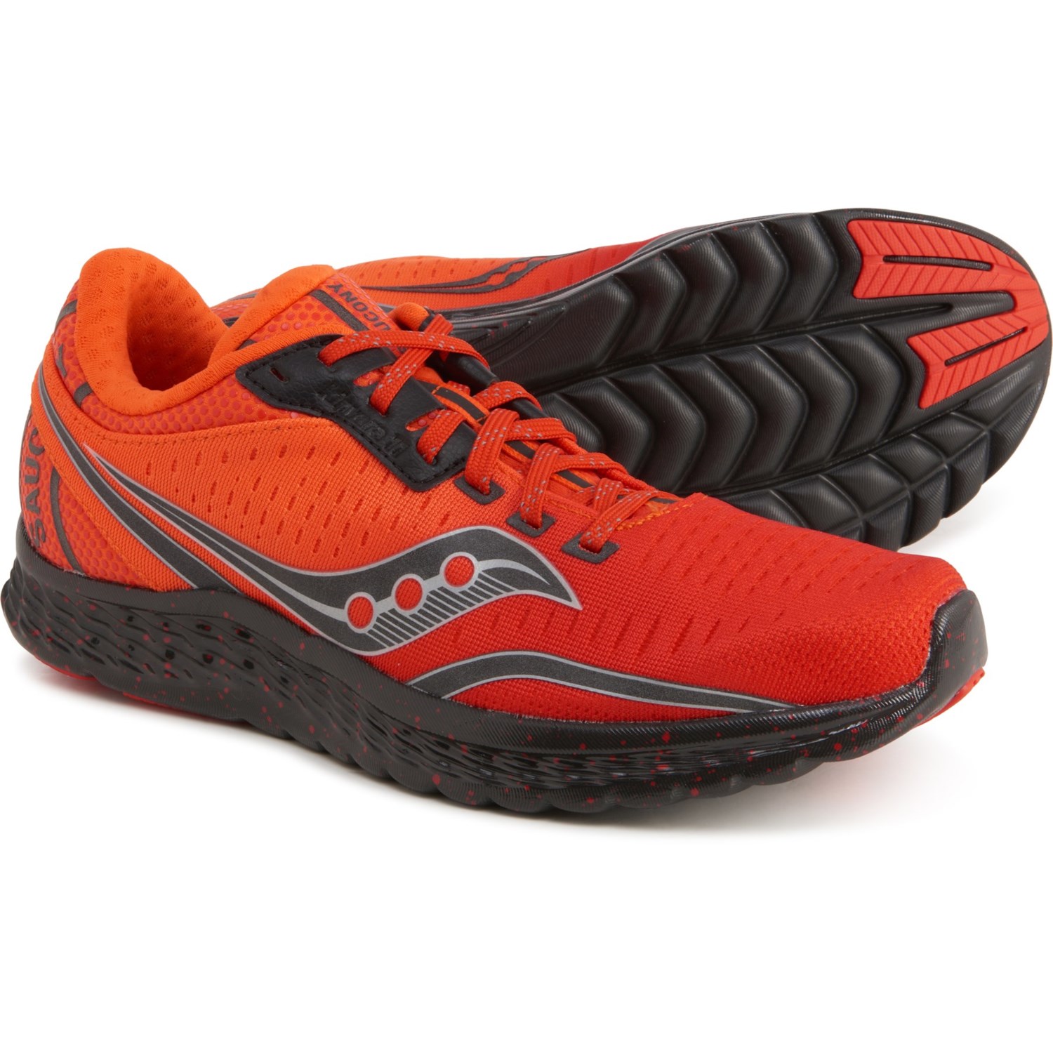 womens black and orange athletic shoes