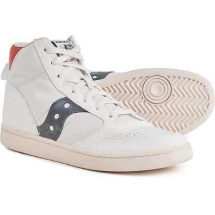 Saucony Fashion Running Shoes - Leather (For Men and Women) in White/Navy