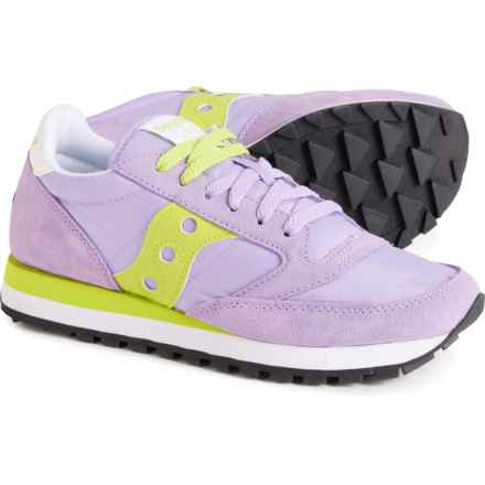 Saucony Fashion Running Shoes - Suede (For Women) in Violet/Lime