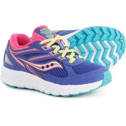 Saucony Girls Cohesion 14 LTT Running Shoes in Blue/Multi