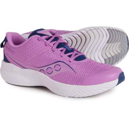 Saucony Girls Kinvara 14 LTT Running Sneakers in Grape/Indigo