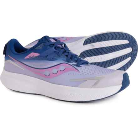 Saucony Girls Ride 15 Running Shoes in Mauve/Indigo