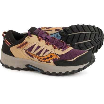 Saucony Grid Peak Trail Running Shoes (For Men and Women) in Purple/Orange