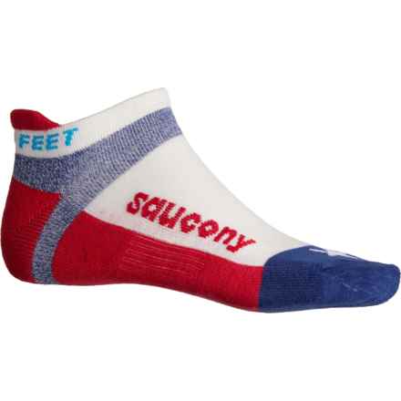 Saucony Inferno Cushion SE NST Socks - Below the Ankle (For Men) in White/Red/Blue
