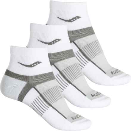 Saucony Inferno Cushion Socks - 3-Pack, Quarter Crew (For Women) in White