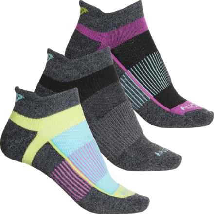 Saucony Inferno Cushion Tab No-Show Socks - 3-Pack, Below the Ankle (For Women) in 017 Charc Asst