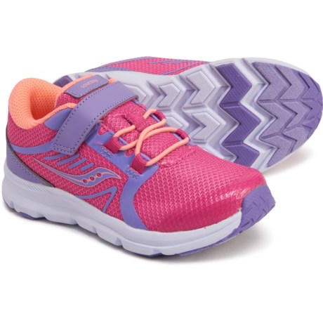 purple and pink tennis shoes