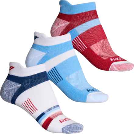 Saucony Inferno No-Show Tab Socks - 3-Pack, Below the Ankle (For Women) in Blue