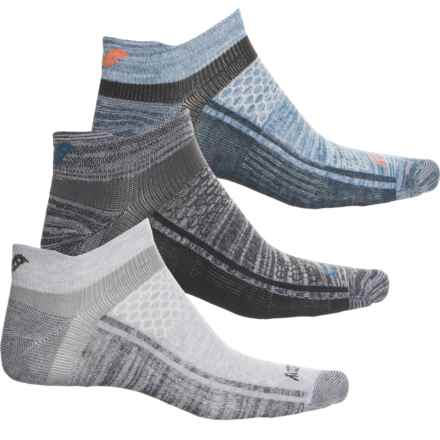 Saucony Inferno Ultralight No-Show Socks - 3-Pack, Below the Ankle (For Men and Women) in Free Run