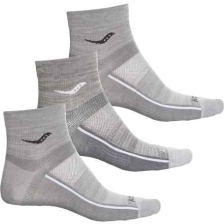 Saucony Inferno Ultralight Socks - 3-Pack, Ankle (For Men and Women) in Grey Assorted
