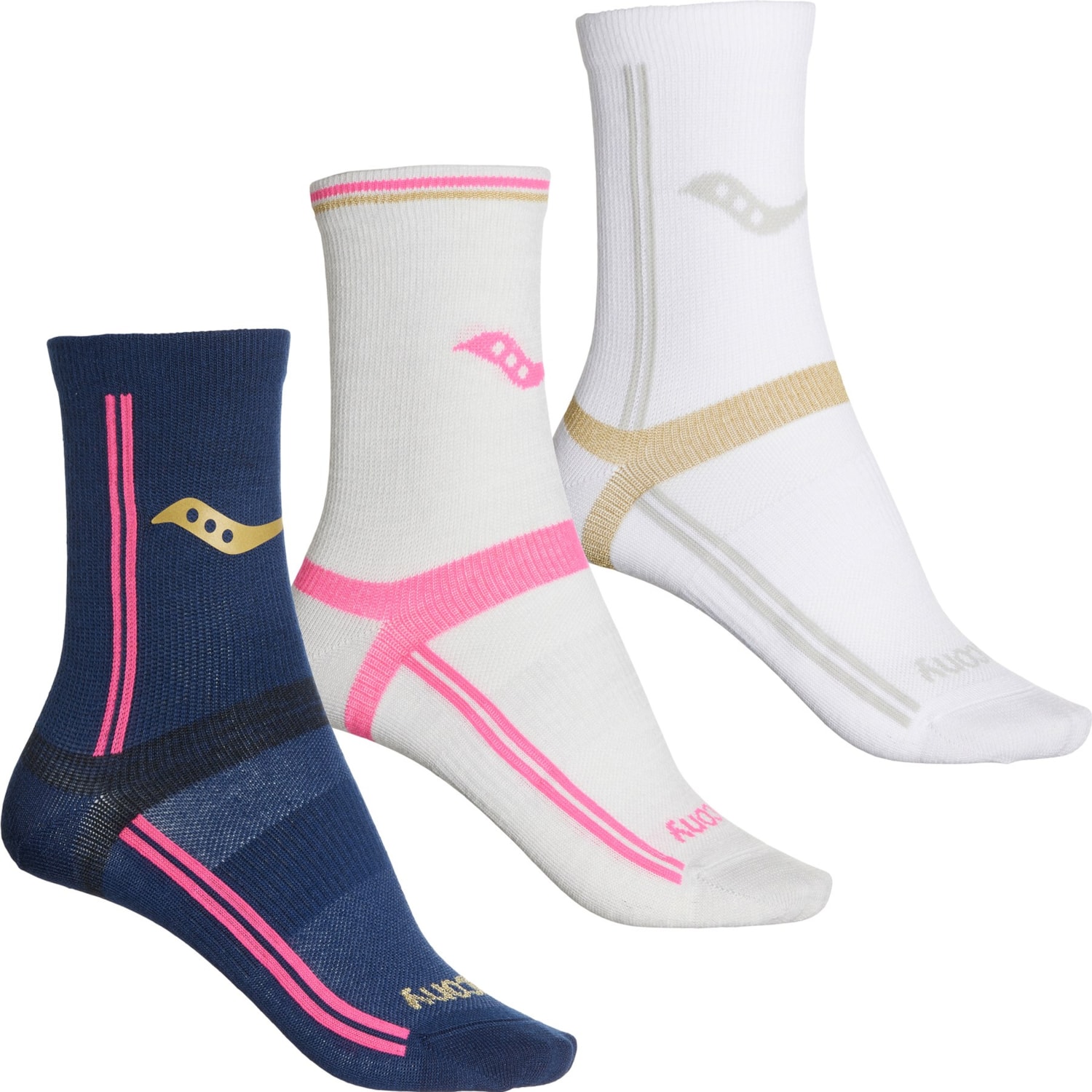 Saucony Lot De 6 Paires De Chaussettes Pour Femme, Blanc Lumineux