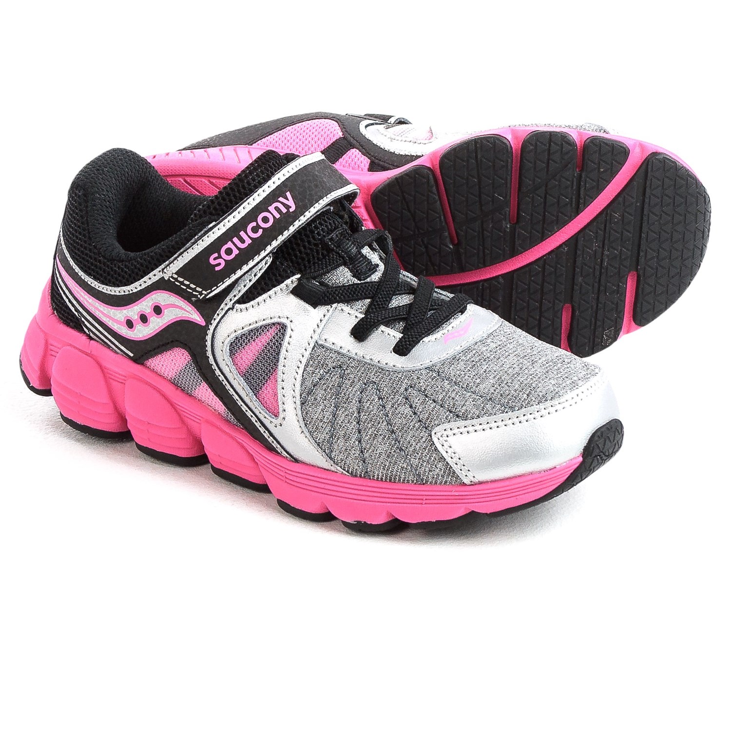 black and pink saucony shoes