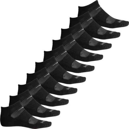 Saucony Legacy No-Show Running Socks - 10-Pack, Below the Ankle (For Men) in Black