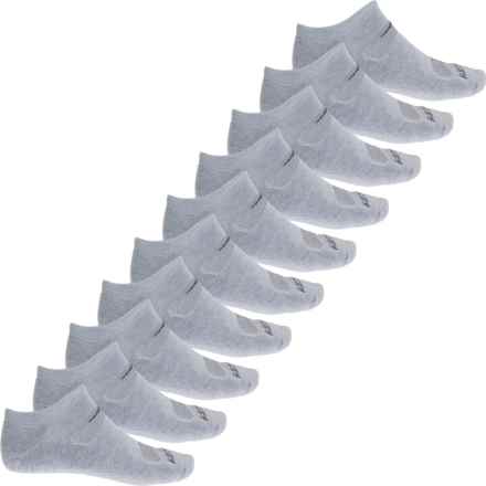 Saucony Legacy No-Show Socks - 10-Pack, Below the Ankle (For Women) in Grey Heather