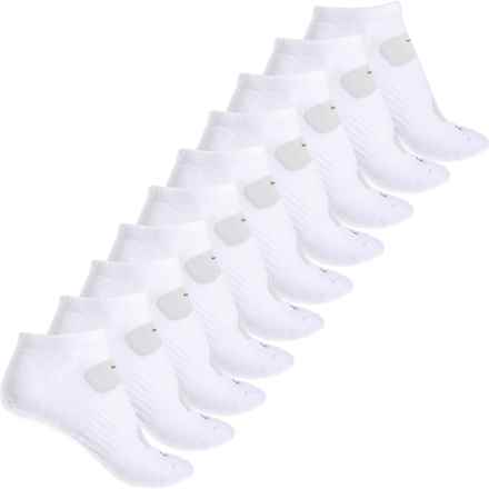 Saucony Legacy No-Show Socks - 10-Pack, Below the Ankle (For Women) in White