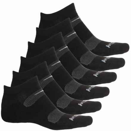 Saucony Legacy No-Show Socks - 6-Pack, Below the Ankle (For Men) in Black