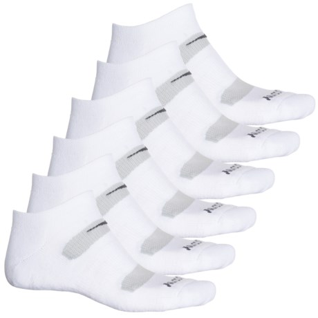 Saucony Legacy No-Show Socks - 6-Pack, Below the Ankle (For Men) in White