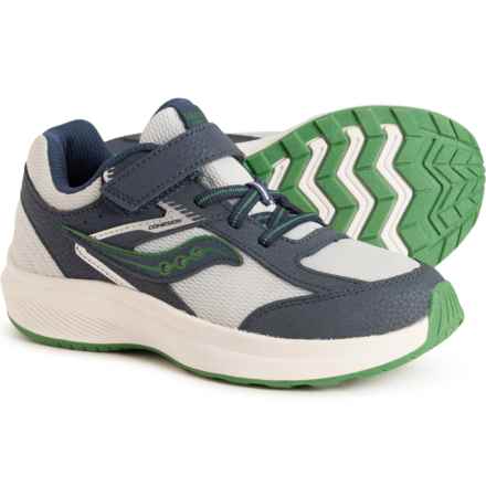 Saucony Little Boys and Girls Cohesion KDZ A/C Sneakers in Navy/Grey/Green