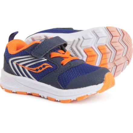 Saucony Little Boys Wind FST Jr. Running Shoes in Navy/Orange