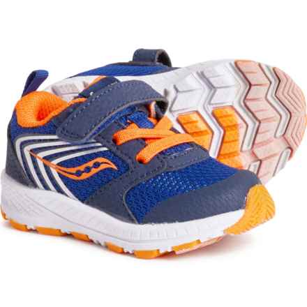 Saucony Little Boys Wind FST Jr. Running Shoes in Navy/Orange