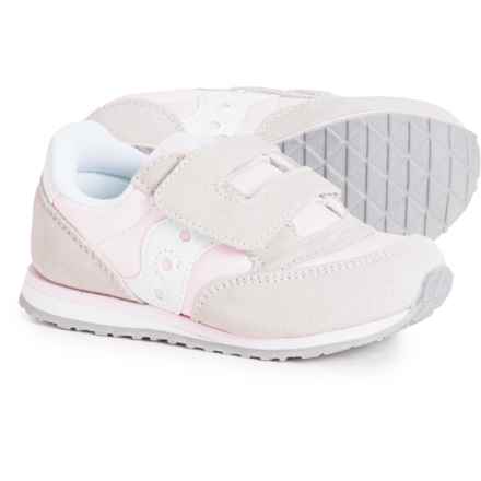Saucony Little Girls Baby Jazz HL Sneakers in Grey/Pink/White