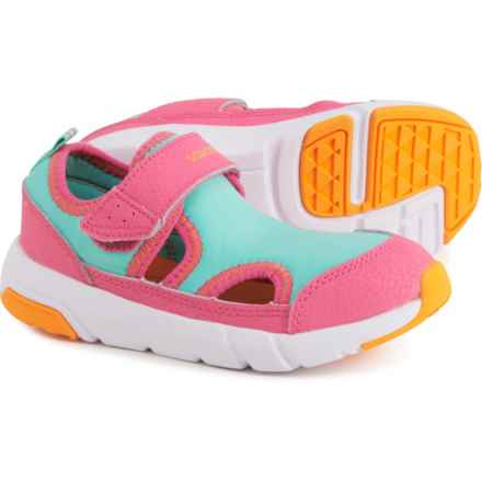 Saucony Little Girls Quick Splash Jr. Water Shoes in Pink/Turq