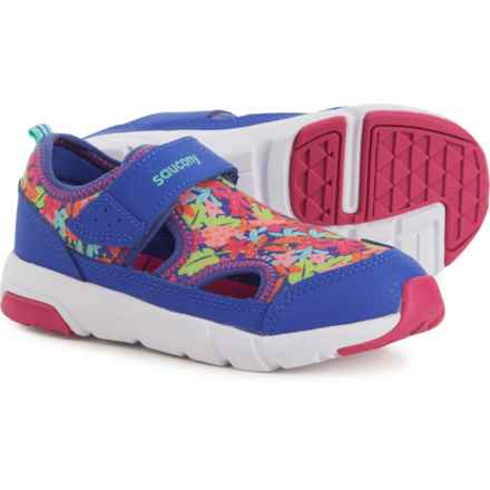 Saucony Little Girls Quicksplash Jr. Water Shoes in Blue/Pink