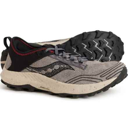 Saucony Peregrine RFG Trail Running Shoes (For Men) in Shadow/Black