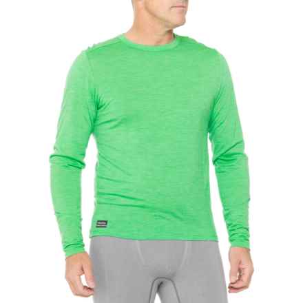 Saucony Peregrine T-Shirt - Merino Wool, Long Sleeve in Green Heather