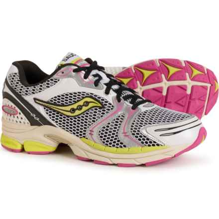 Saucony ProGrid Triumph 4 Running Shoes (For Men and Women) in White/Fluo