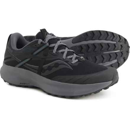 Saucony Ride 15 TR Trail Running Shoes (For Men) in Black/Charcoal