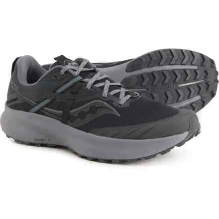 Saucony Ride 15 Trail Running Shoes (For Men) in Black/Charcoal