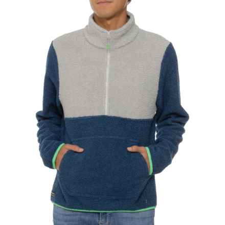 Saucony Sherpa Anorak Jacket - Zip Neck in Teal