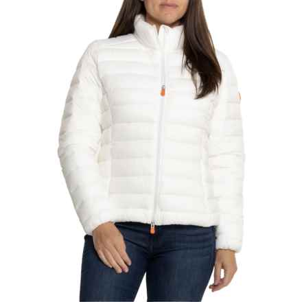 Save the Duck Carly Puffer Jacket - Insulated in Off White