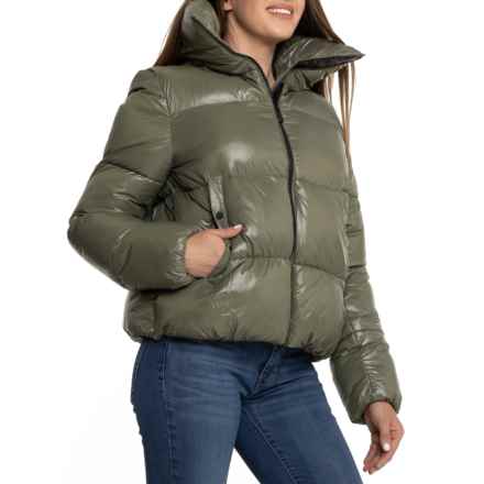 Save the Duck Isla Heavyweight Puffer Jacket - Insulated in Laurel Green