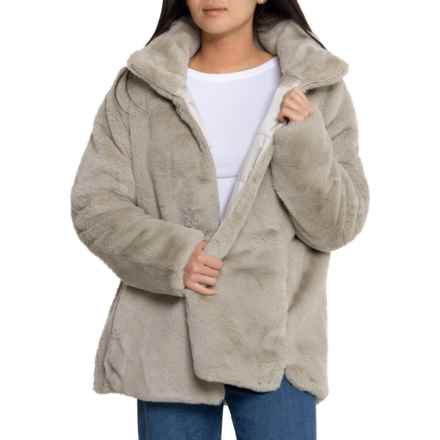 Save the Duck Natalie Reversible Jacket - Insulated in Rainy Beige