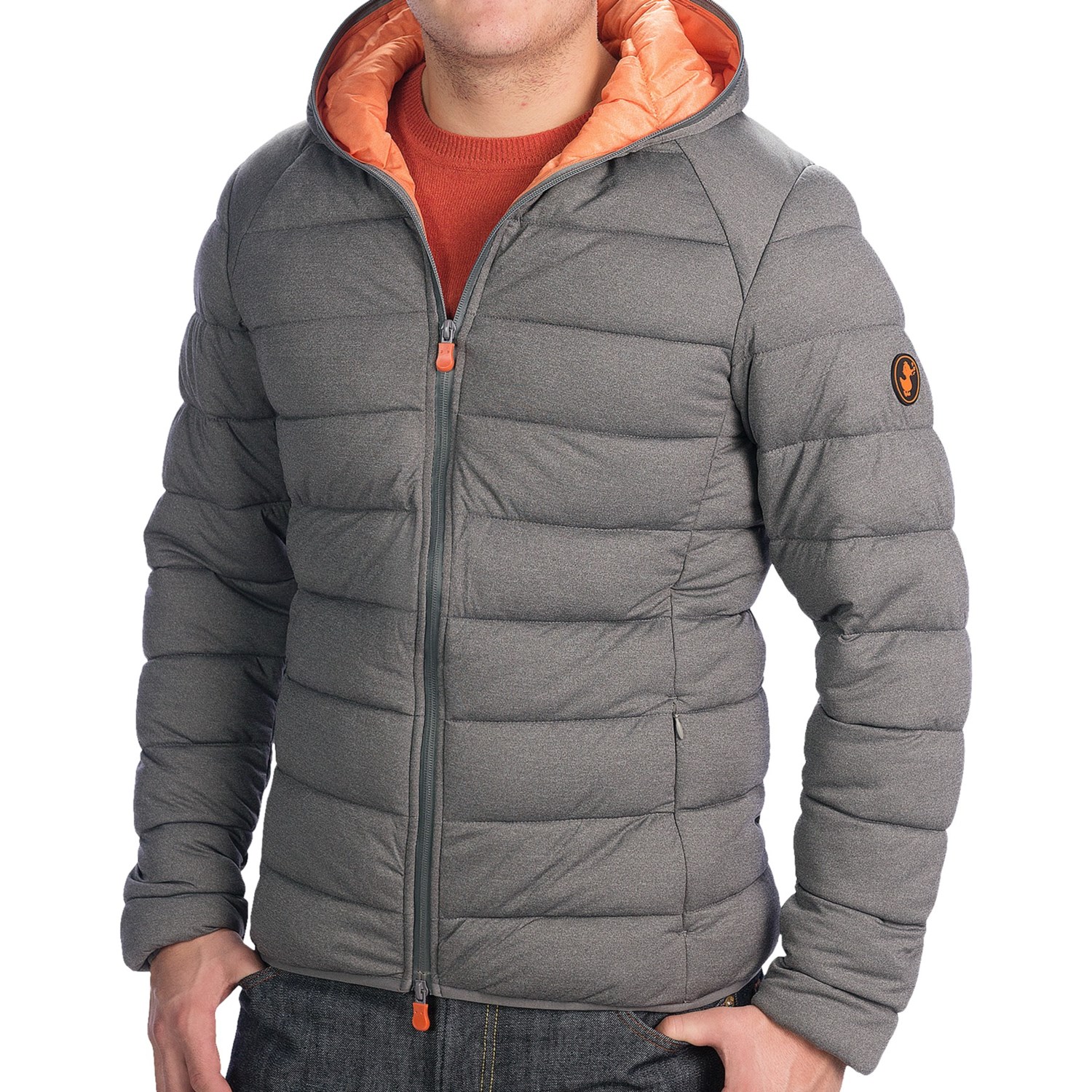 Save the Duck Plumtech Melange Jacket - Insulated (For Men) in Light Grey