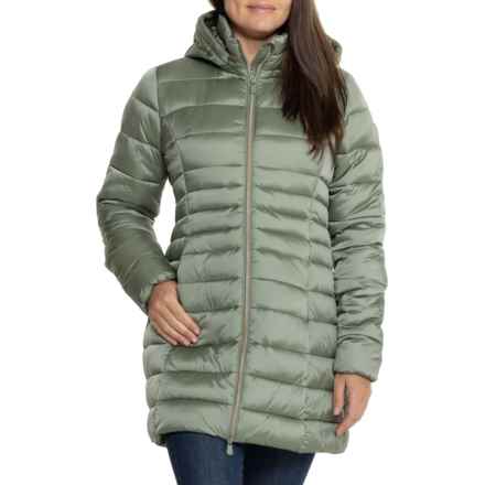 Save the Duck Reese Hooded Puffer Jacket - Insulated in Seaweed Green