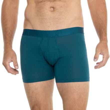 SAXX DropTemp® Cooling Cotton Boxer Briefs - Functional Fly in Deep Ocean