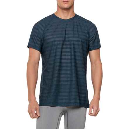 SAXX DropTemp® Hot Shot Crew Shirt - Short Sleeve in Dark Denim Heather