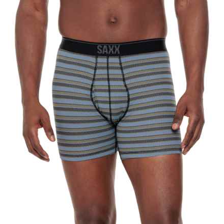 SAXX Quest Quick-Dry Mesh Boxer Briefs in Solar Stripe Twilight